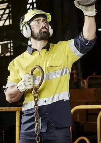 Syzmik Men’s Rugged Cooling Taped Hi-Vis Spliced Shirt ZW129 Metro Workwear.